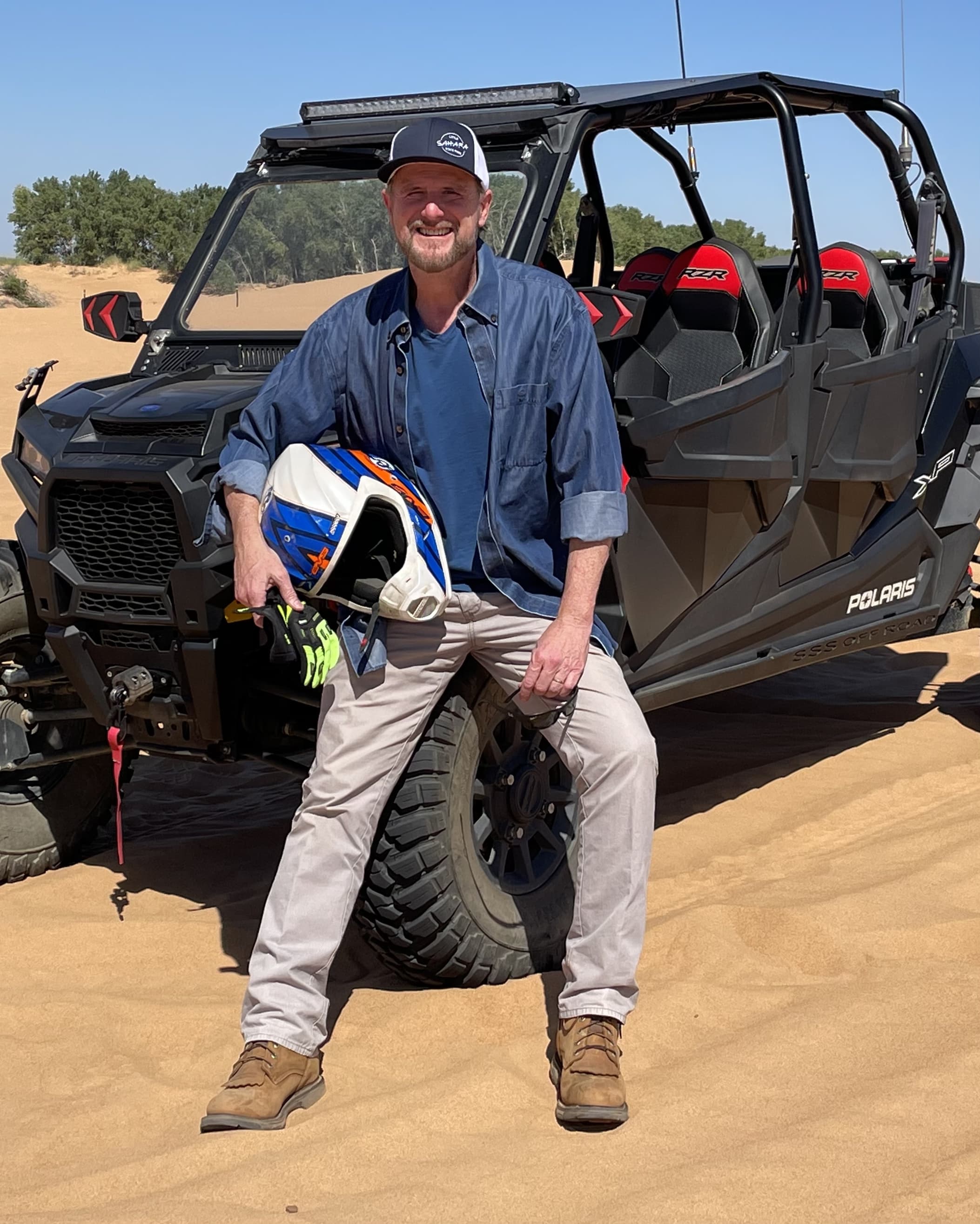 John Gibson Miller at the Little Sahara tourism campaign shoot